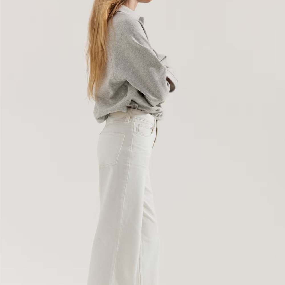 H&M Women's Cream Flare Jeans